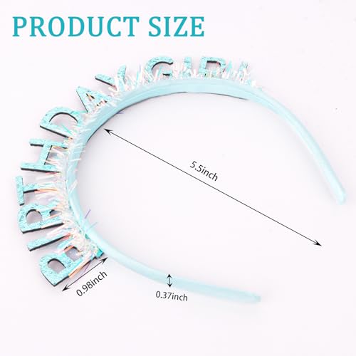 CIEHER Birthday Girl Headband Crown for Women & Girls
