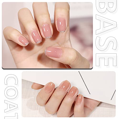 GAOY No Wipe Gel Base Coat, 0.54 Fl Oz (Pack of 2) for Long-Lasting UV Nail Art