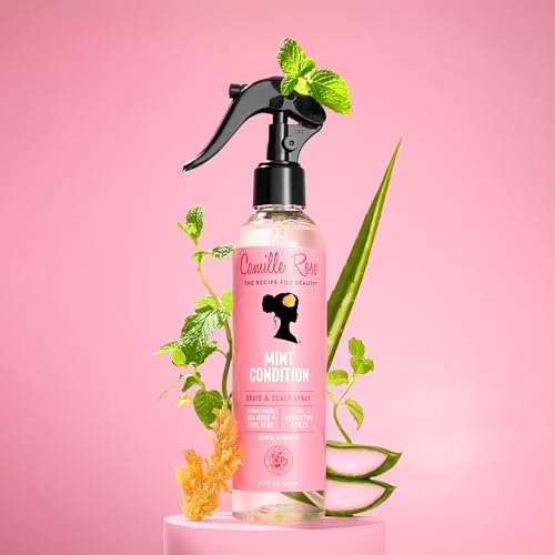 Camille Rose Braid & Scalp Spray, Mint Condition 2-Pack ? Sea Moss & Aloe Vera Braiding Spray, Dry, Itchy Scalp Care, 8 Oz