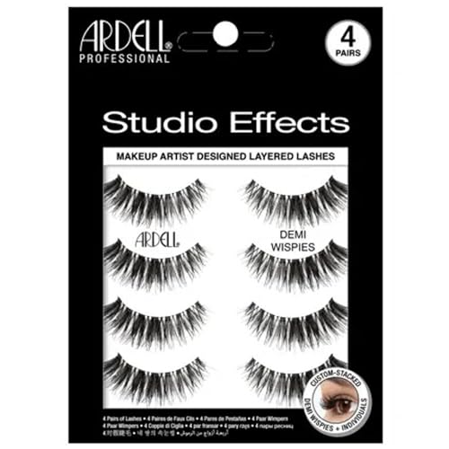 Ardell Demi Wispies False Eyelashes - 4 Pairs of Winged, Wispy Lashes