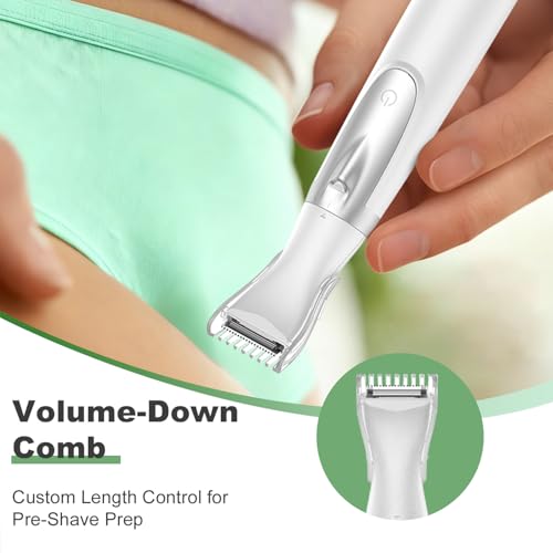 Funstant 2-in-1 Electric Bikini Trimmer for Women, Cordless Pubic Hair Shaver