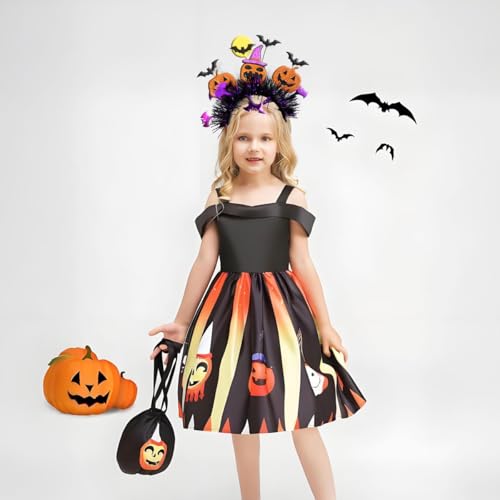 Halloween Pumpkin & Bat Headband for Women - Costume Hair Accessory