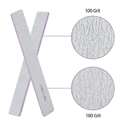 50 Count Nail Files 100/180 Grit Double-Sided Emery Boards