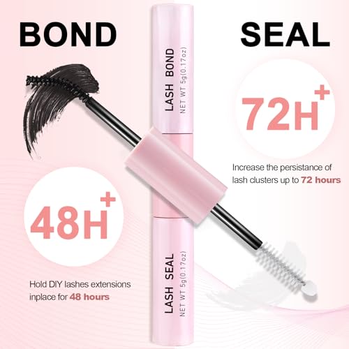 Latex-Free Eyelash Glue - Waterproof Cluster Bond & Seal
