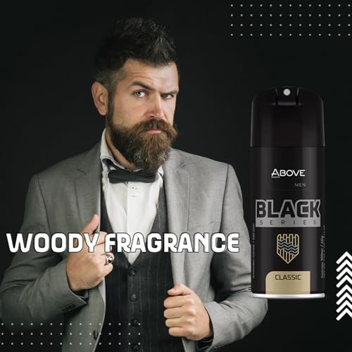 ABOVE Classic Body Spray, 3.4 Fl Oz - Woody Fragrance, Long-Lasting Deodorant