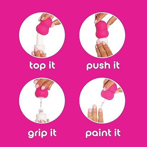 Fuchsia Nail Polish Grip Tool for Precision Painting - Universal Fit, Ergonomic for DIY & Professionals