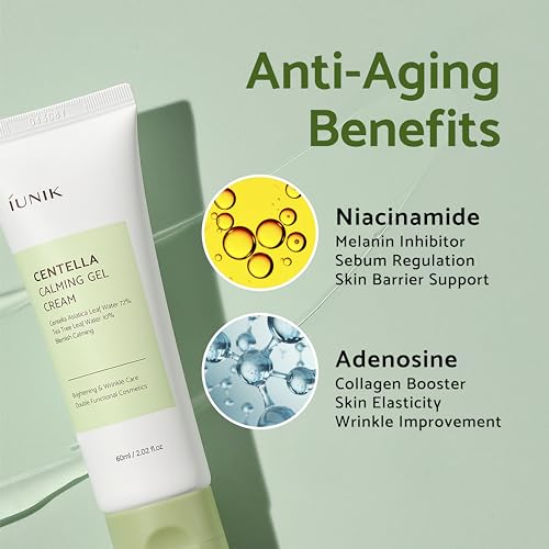 IUNIK Centella Calming Skincare Set - Cream 2.02 fl. oz, Serum 0.51 fl. oz