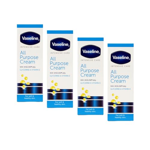 Vaseline Intensive Care All Purpose Cream - Cracked Skin Relief, 4-Pack