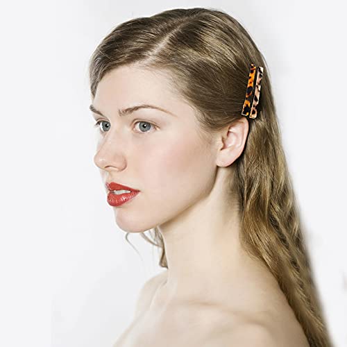Cobahom 6 Pack Leopard Print Duckbill Hair Clips - Stylish Hair Accessories