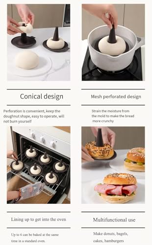 6-Cavity Silicone Donut & Bagel Pan Set - Non-Stick Baking Mold