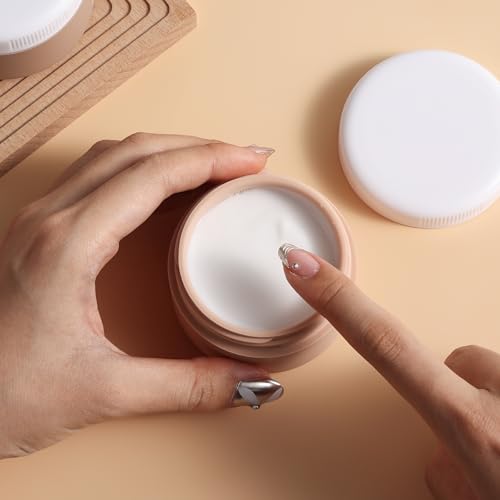 Travel 2oz Silicone Cream Jars — 4 Pack, BPA-Free Leakproof Containers for Toiletries (60 ml pack) Kuangre