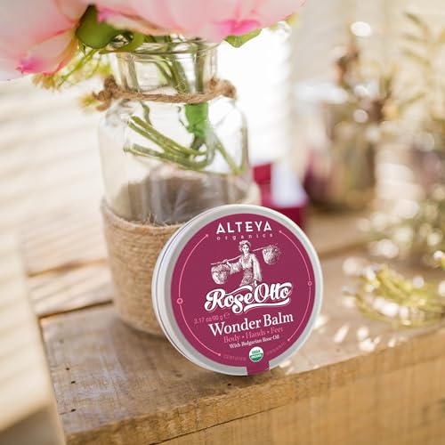 Alteya Organic Rose Wonder Balm - Multi-Purpose Moisturizer for Dry Skin