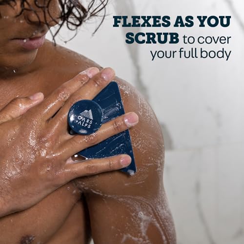 Oars + Alps Silicone Body Scrubber - Antimicrobial Exfoliating Tool