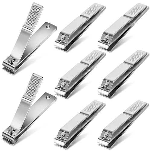 8-Piece Stainless Steel Toenail Clippers Set - Anti-Skid Grip