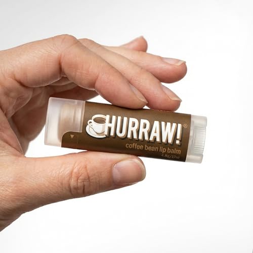 Hurraw! Coffee Bean Lip Balm 2-Pack Organic Vegan Natural Lip Care