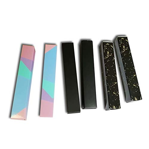 ANZKA 50 Pcs Matte Black Lip Gloss Packaging Boxes - 4.72x0.78x0.78 Inch