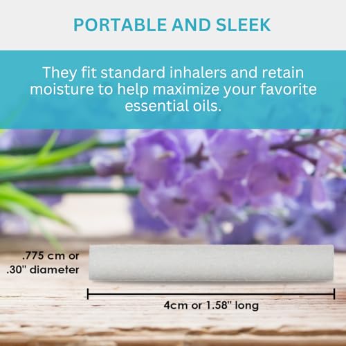 Fiber Wick Essential Oil Inhaler Refills - 24 Pack for Aromatherapy
