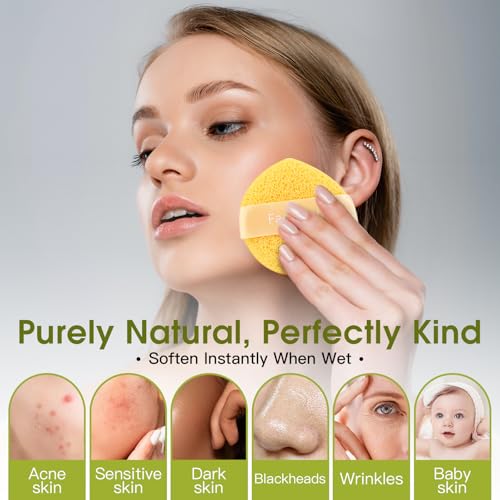 GloréBrochas 3-Pack Facial Sponges – Reusable PU Face Cleansing & Exfoliating Pads