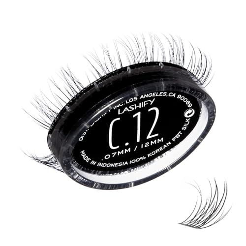 Lashify Curl 12mm Gossamer Eyelash Extensions - Black, Natural Look