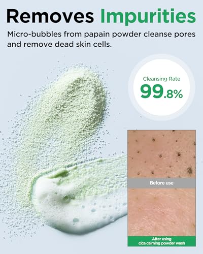 TOCOBO Cica Calming Powder Wash – Gentle Exfoliating Cleanser for Sensitive Skin