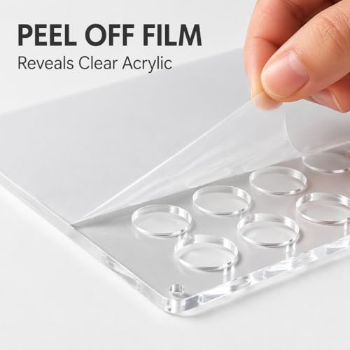 BOXIN Acrylic 2-in-1 Storage Rack for 10/15/20ml Essential Oils & Slim Lipsticks - Clear Desktop Organizer