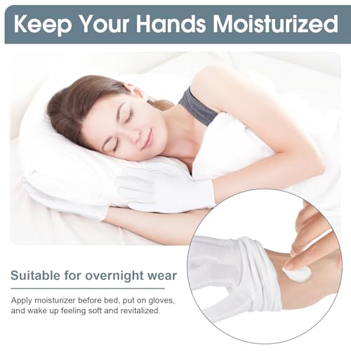 24 Pcs Moisturizing Cotton Gloves for Dry Hands & Eczema