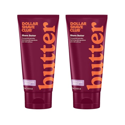 Dollar Shave Club For Women | 2 Pack Cashmere Santal Shave Butter (6 fl oz) | Translucent Shaving Cream for Sensitive Skin, Womens Shave Cream, Womens Shave Gel