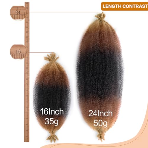 Yufeihe 16 Inch Marley Twist Braiding Hair 8 Packs, 1B/30/27 Color Variations