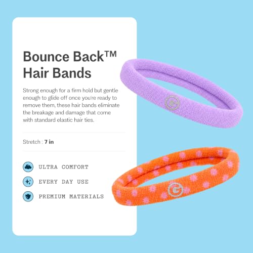 Gimme Beauty Medium Hold Hair Bands - 10 Pack, Purple/Orange