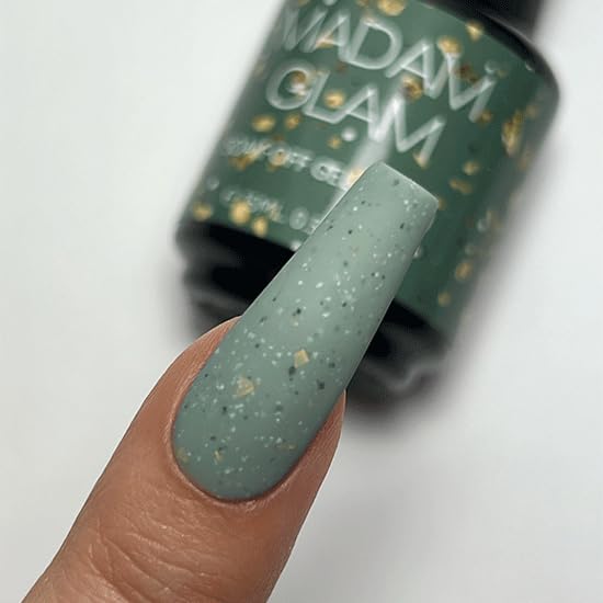 Madam Glam Soak-Off Gel Polish Shining Star Milky 15ml Glitter Nail Art