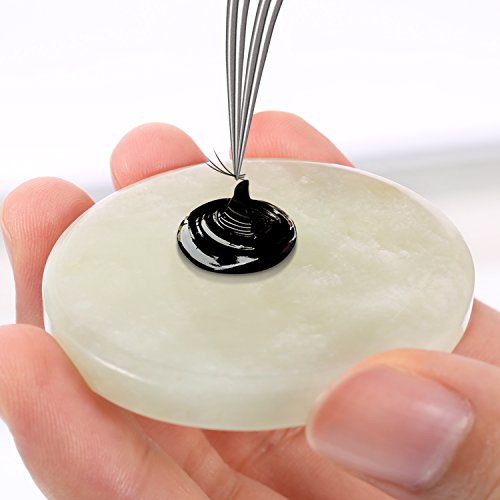 2-Pack Jade Stone Pallet for Eyelash Extension Glue - 2 Inch