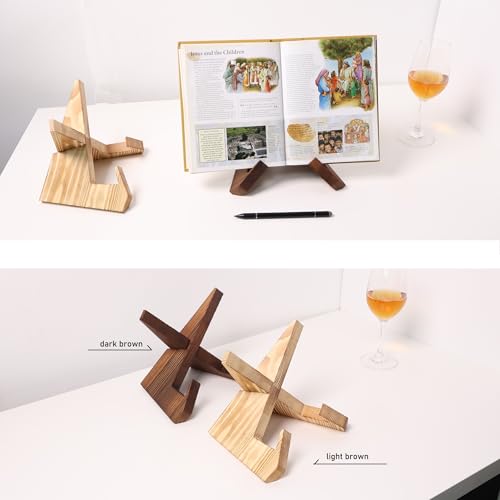 Wooden Tablet Stand for Show 15 & 21 | Cookbook Holder Display