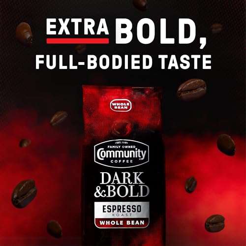 Community Coffee Dark & Bold Espresso Blend - Dark Roast Whole Beans, 11oz