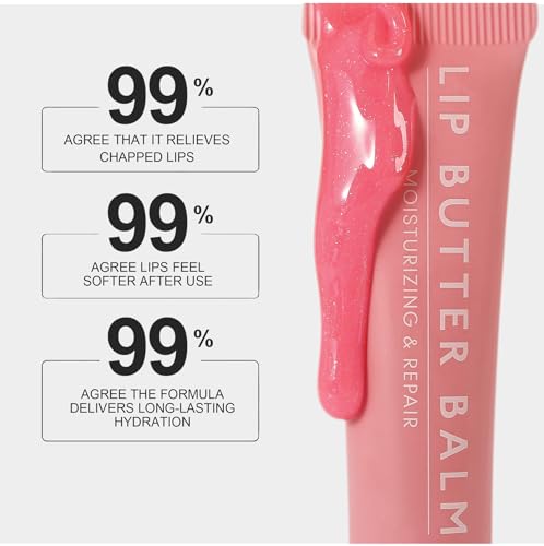 Petansy Tinted Lip Butter Balm 4-Pack Hydrating Shea & Natural Lip Care for Dry Lips
