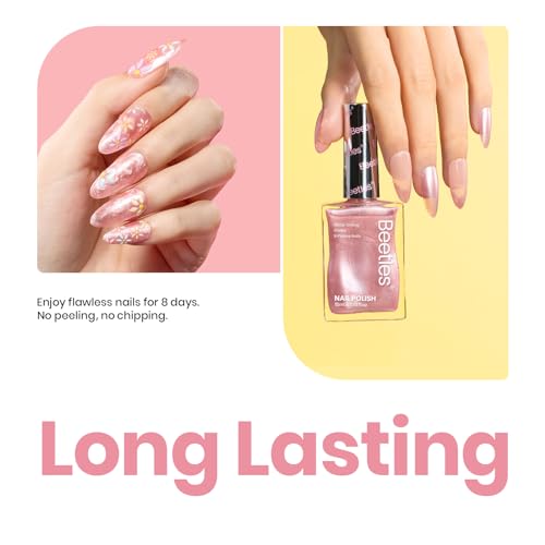 Beetles Pearl Pink Quick Dry Nail Polish - 15ML Shimmer Finish