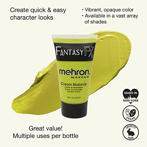 Mehron Fantasy FX Water-Based Face & Body Paint - Ogre Green 1oz