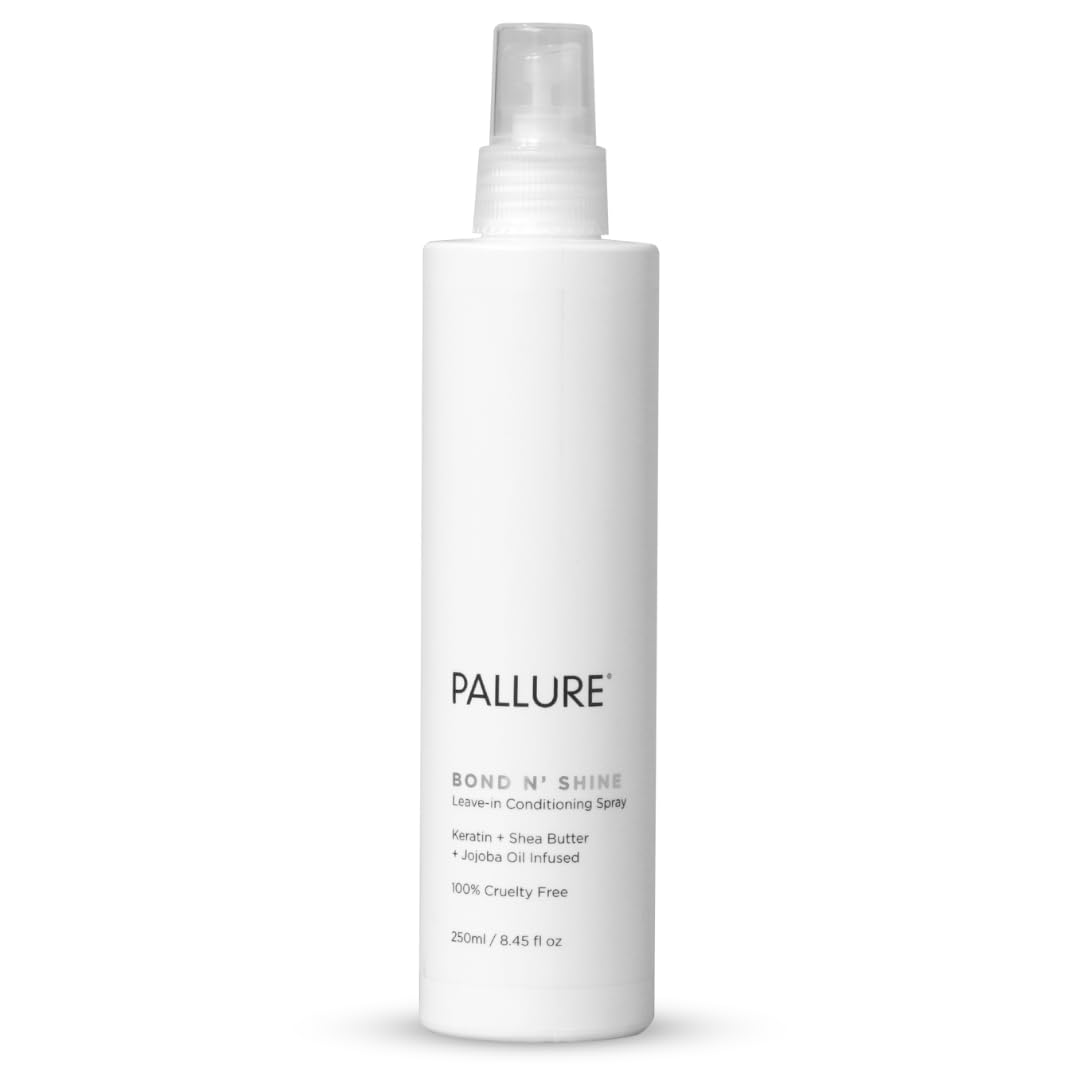 Pallure Bond N' Shine Leave-In Conditioning Spray - Heat Protectant & Detangler for Dry, Damaged Hair | 250 ml