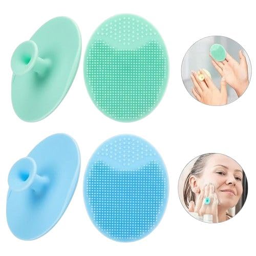 Silicone Face Scrubber Set - 4 Pack Gentle Cleansing Brushes
