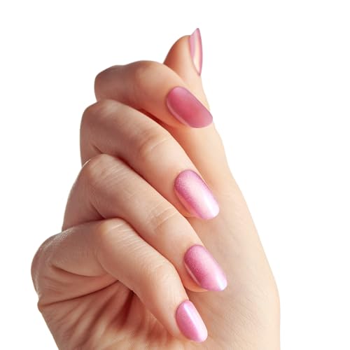 Kiss colorFX Press On Nails Kit - Light Pink Pearlescent Oval
