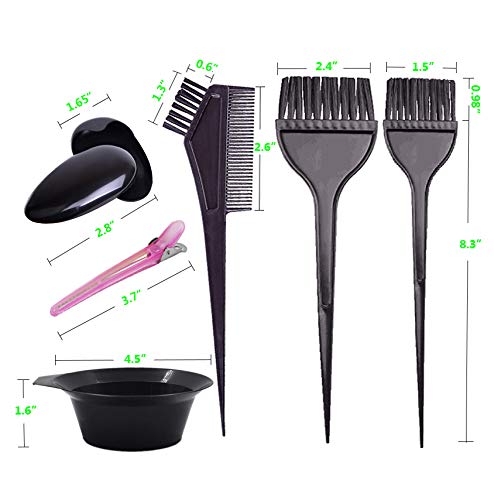 30Pcs Hair Coloring Kit with Brushes, Bowls, Clips & Ear Covers for DIY Salon & Hair Dyeing