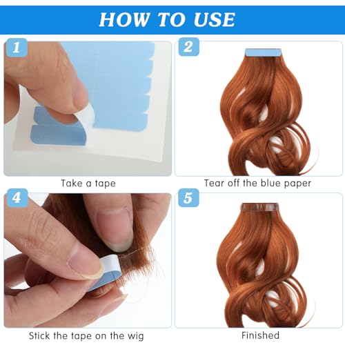Mabor 120Pcs Double-Sided Hair Extension Tape Adhesive Strips