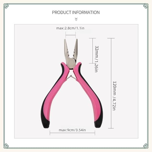 Professional Hair Extension Pliers for Micro & Nano Rings - Pink