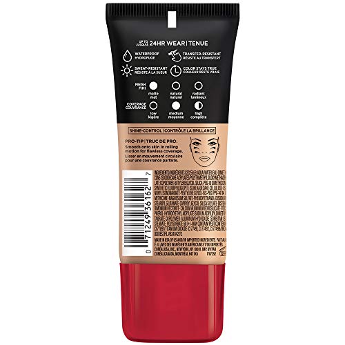 L'Oreal Paris Infallible Pro-Matte Liquid Foundation - Ivory Beige, 1 fl oz