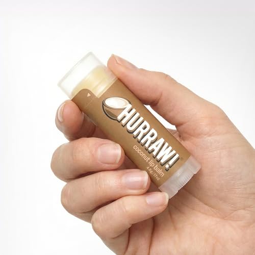 Hurraw! Organic Coconut Lip Balm 3 Pack - Vegan, Natural, Cruelty-Free