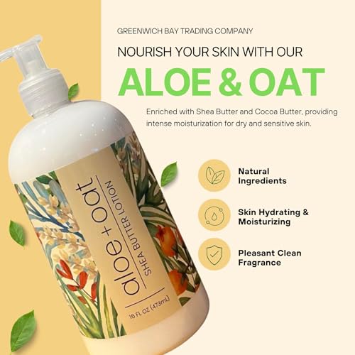 Greenwich Bay Aloe & Oat Hand Lotion with Shea & Cocoa Butter, 16 oz