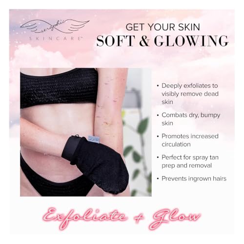 Original Premium Exfoliating Gloves - Black 2pc Body Scrubber