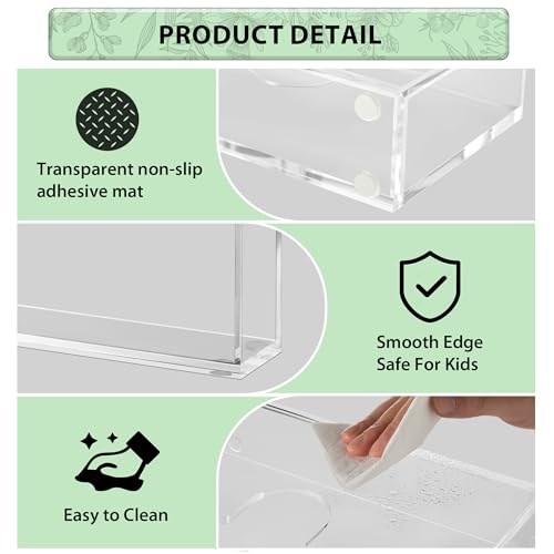 Clear Acrylic Napkin Holder - Durable Non-Slip Tissue Dispenser