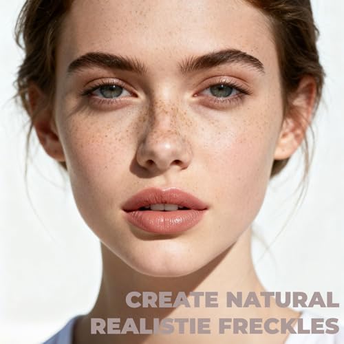 2PCS Freckle Pen Set with Fake Freckles Stamp (Light & Medium) for Natural Makeup
