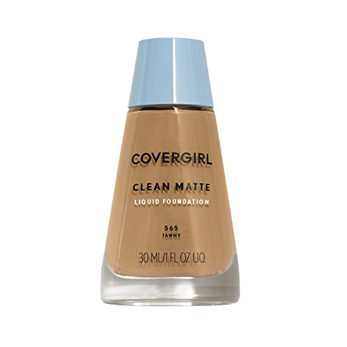 COVERGIRL Clean Matte Liquid Foundation - Tawny, 1 oz, Oil-Free