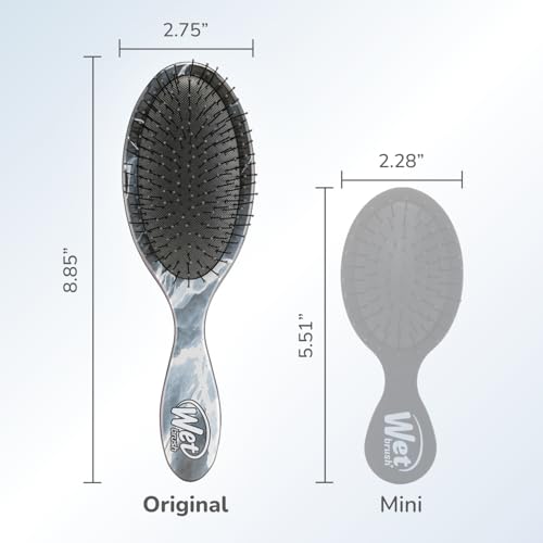Wet Brush Original Detangler Brush - Metallic Marble, Onyx - All Hair Types - Ultra-Soft IntelliFlex Bristles Glide Through Tangles with Ease - Pain-Free Comb for Men, Women, Boys and Girls